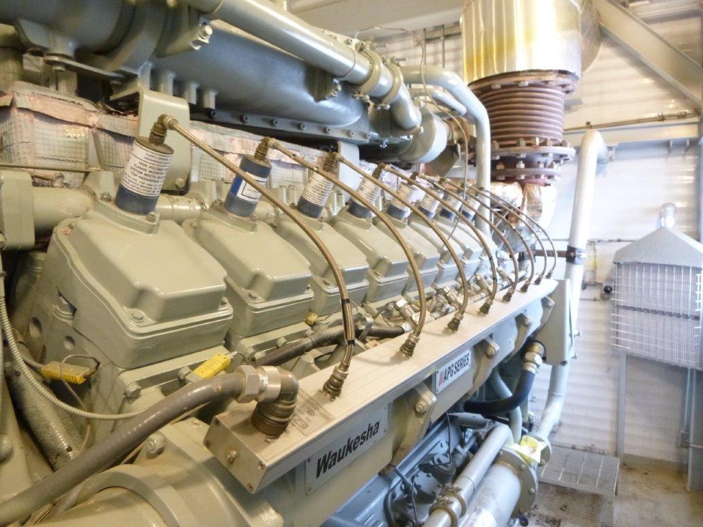 Four 1 MW / 1000 kW Waukesha 16V150LTD Natural Gas Generators (4 MW